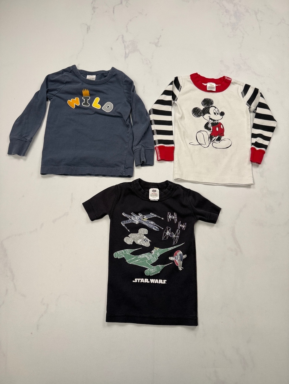 Hanna Andersson Wild T Shirt & Sleepwear Blue Modern Indie Bundle of 3 - Boys 3T